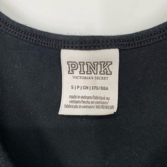 Victoria’s Secret PINK Black V-Neck Tank Bodysuit - Picture 4 of 6